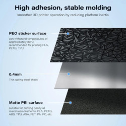 Cama Fleje Magnetico Rombo Carbono + Satinado Rugoso Creality Ender 3