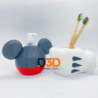 Kit Baño Mickey Porta Cepillo con Dispenser