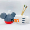 Kit Baño Mickey Porta Cepillo con Dispenser