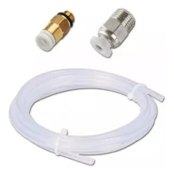 COMBO Tubo Teflon Ptfe 50cm Con Acople Racor Pc4 M6-pc4 M10 | DroPix 3