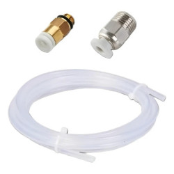 COMBO Tubo Teflon Ptfe 50cm Con Acople Racor Pc4 M6-pc4 M10 | DroPix 3