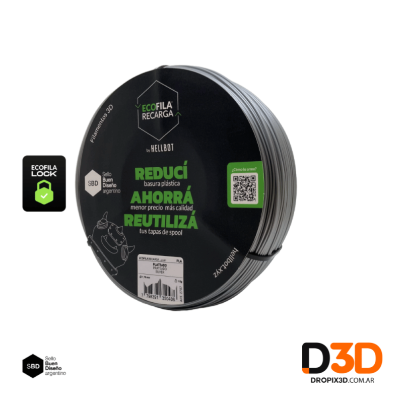 Filamento PETG Hellbot Ecofila 1kg | Resistencia y Sustentabilidad | DroPix 3D