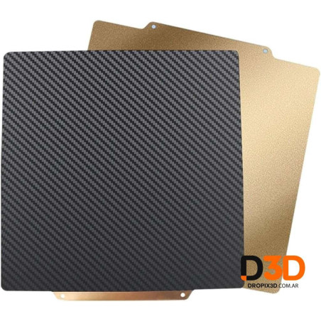 Cama PEI Satinado Rugoso 235x235 + Base Magnética | Adhesión Pro | DroPix 3D Mar del Plata