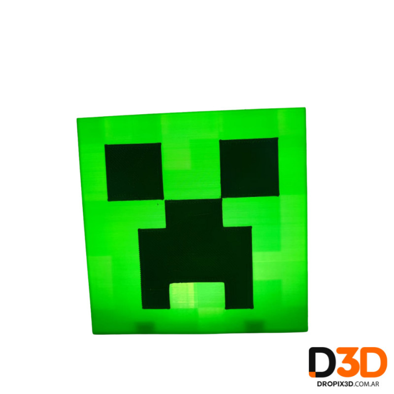 Lampara Velador Minecraft Creeper