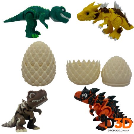 Dinosaurios Articulados con huevo