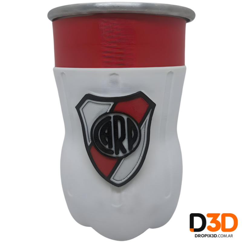 Chop Aluminio Botella Cortada River Plate