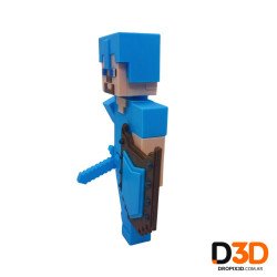 Figura Minecraft Steve Articulado 15cm