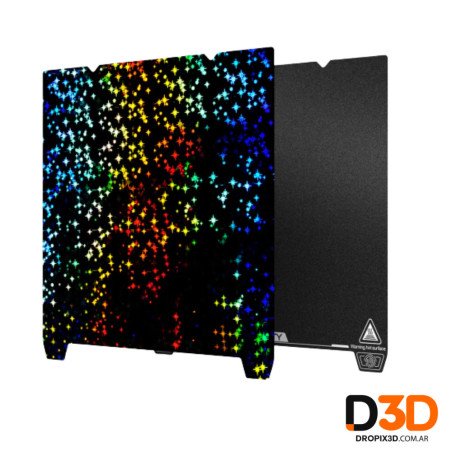 Cama Fleje Doble PEI Rugoso 235x235mm Acero | Símil Creality / Elegoo | DroPix 3D Mar del Plata