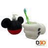 Kit Baño Mickey Porta Cepillo con Dispenser
