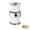 Polea gt2 20t 5mm Doble | DroPix 3D